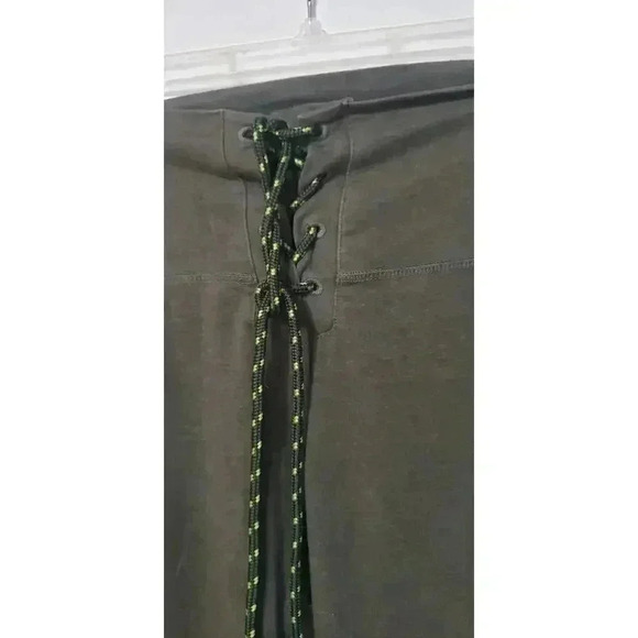 Aerie leggings army green tie up front womens size medium super soft - Picture 2 of 7